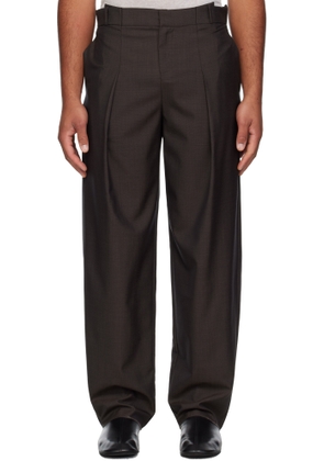 SONIA CARRASCO Brown Pleated Trousers