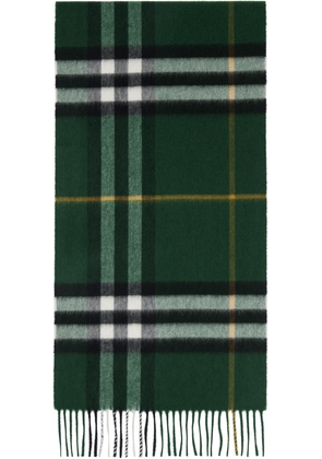 Burberry Green Check Cashmere Scarf