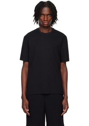 Solid Homme Black Embroidered Logo T-shirt