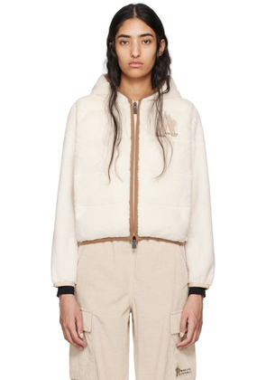 Moncler Grenoble Off-White Logo Patch Down Jacket