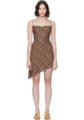 Miaou Brown & Black Helga Minidress
