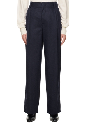 We11done Navy Wide-Leg Trousers
