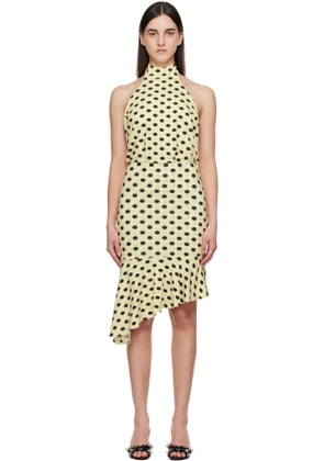Miaou Yellow & Black Karina Midi Dress
