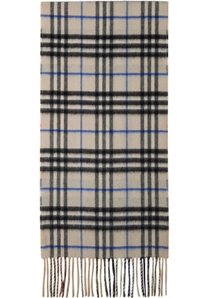 Burberry Beige & Tan Medium Cashmere Scarf