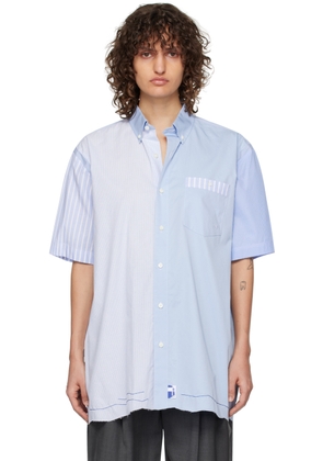 ADER error Blue Paneled Shirt