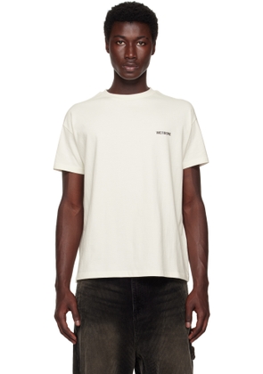 We11done Off-White Cotton Mini Logo T-shirt