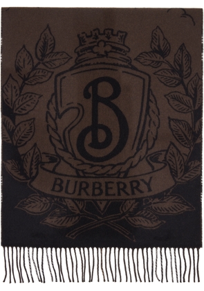 Burberry Brown Wide Reversible Stormy Knight Scarf