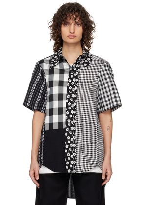 ADER error Black & White Paneled Shirt