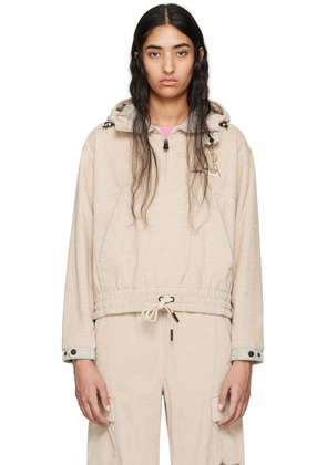 Moncler Grenoble Beige Half-Zip Jacket