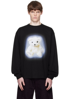 We11done Black Glow Teddy Long-Sleeved T-shirt