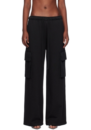 Palm Angels Black Drawstring Cargo Pants