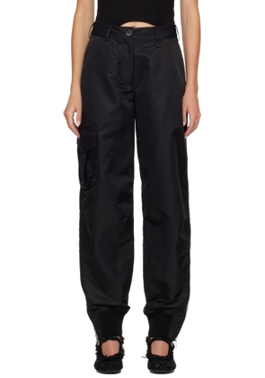 Simone Rocha Black Multi Pocket Ankle Zip Trousers