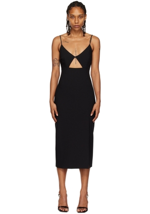 Hugo Black Cutout Midi Dress