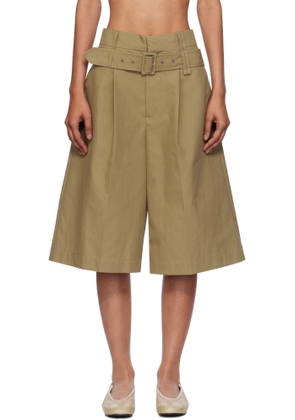 Simone Rocha Beige Wide Leg Multi Belt Loop Shorts