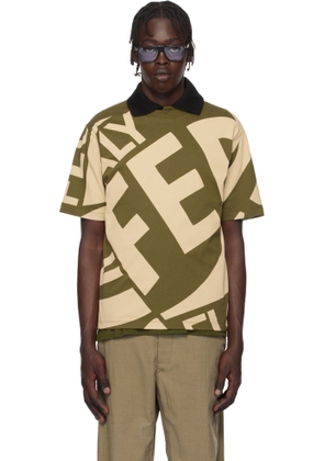 Ferragamo Khaki & Beige Graphic Print T-shirt