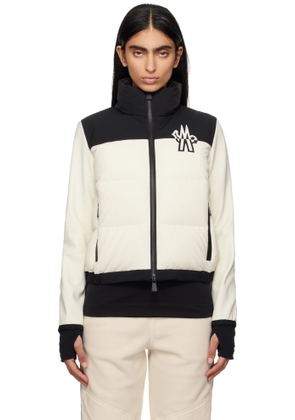 Moncler Grenoble Off-White & Black Maglia Down Jacket