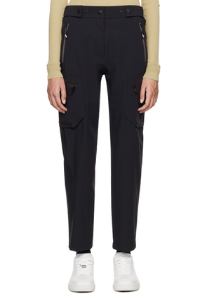 Moncler Grenoble Black Bonded Logo Trousers