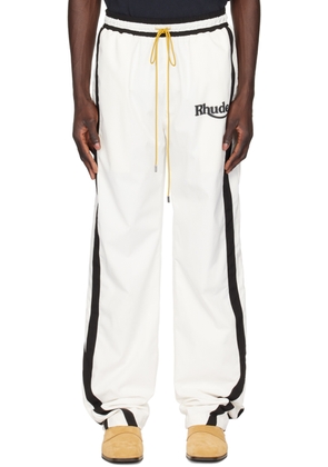Rhude Off-White & Black Ski Track Pants