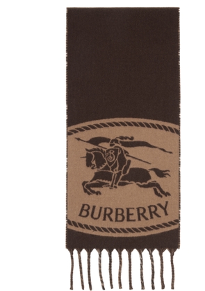 Burberry Brown Reversible Knight Stamp Scarf