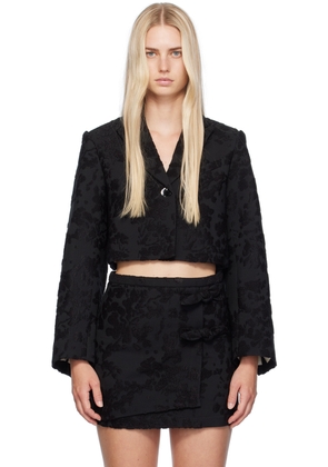 GANNI Black Cropped Blazer
