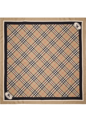 Burberry Beige Check Silk Scarf