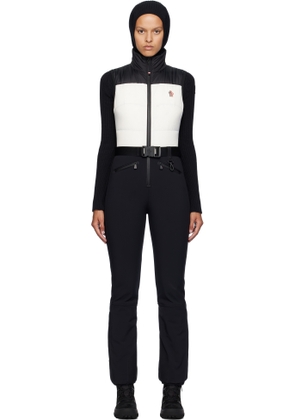 Moncler Grenoble Black & White Ski Suit Down Jumpsuit