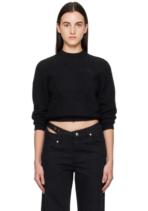 alexanderwang.t Black LS Relaxed Crewneck Sweatshirt