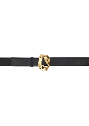 Bottega Veneta Black Abstract Belt