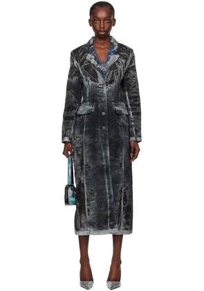Diesel Black & Blue De-Pia-Fse Denim Coat