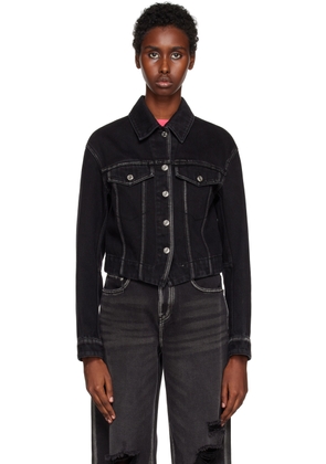 We11done Black V-Line Denim Jacket