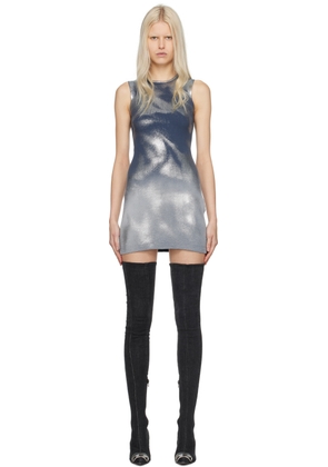 Diesel Blue & Gray M-Idony Minidress