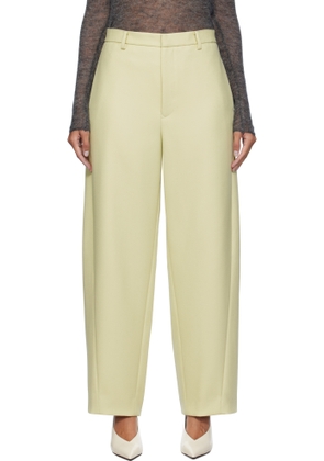 AURALEE Yellow Light Melton Trousers