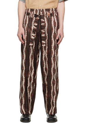 Nicholas Daley Brown & White Roketsu-Dyed Trousers