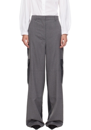 Stella McCartney Gray Paneled Slouchy Cargo Pants