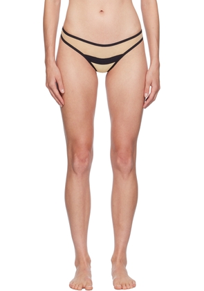 Yasmine Eslami Black & Tan Serena Thong
