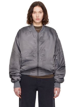 Still Kelly Gray Round Bomber Jacket