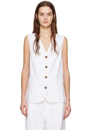 rag & bone White Button Vest