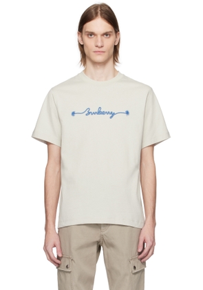 Burberry Beige Knot Logo Cotton T-shirt