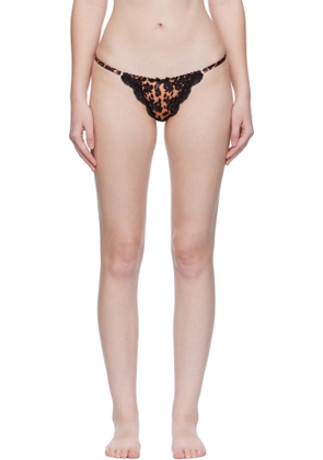 Agent Provocateur Brown & Black Molly Thong
