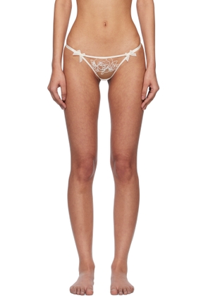 Agent Provocateur Off-White & Beige Lindie Thong