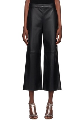 Max Mara Black Luciana Faux-Leather Trousers