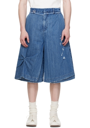 ADER error Blue Alviat Denim Shorts