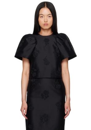 SHUSHU/TONG Black Puff Sleeve Blouse