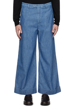 Valentino Blue Rolled Cuff Jeans