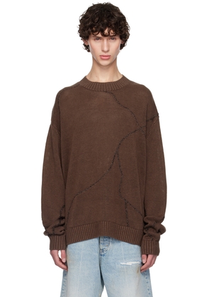 HOPE Brown Cracked Sweater