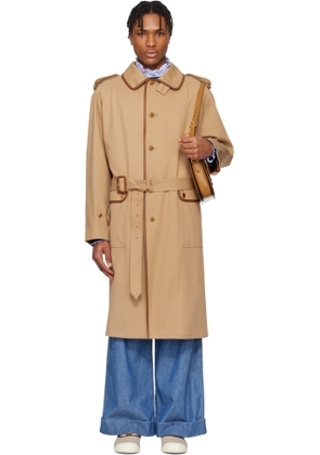 Valentino Tan Belted Trench Coat