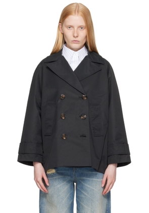 Barbour Black Maisy Showerproof Pea Coat