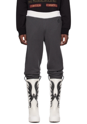 Bally Gray Embroidered Lounge Pants