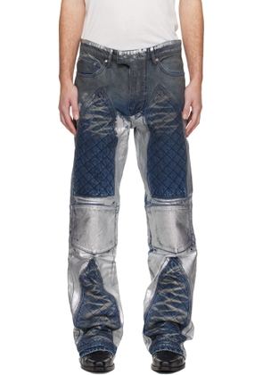 Who Decides War Blue Surfer Moto Denim Jeans