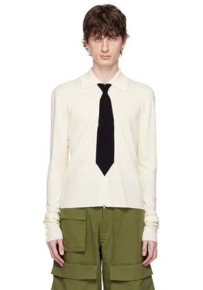 SPENCER BADU Off-White Knitted Uniform Polo